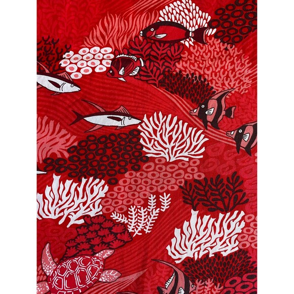 Red Coral Reef Pillowcase | Handmade | 100% Cotton - Picture 4 of 4
